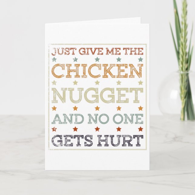 Carte Cadeau drôle de nugget de poulet Trot de dinde Act (Devant)