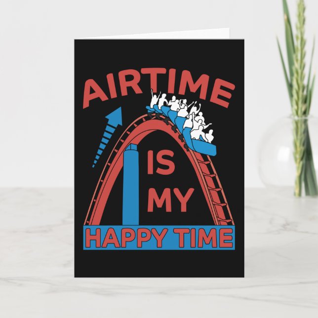 Carte Cadeau drôle de parc d'attractions montagnes russe (Devant)