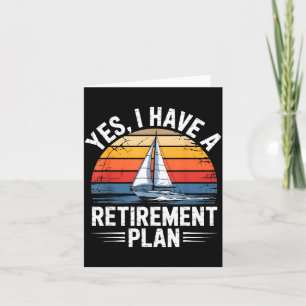 Carte Cadeau drôle de plan de retraite de voile pour ama