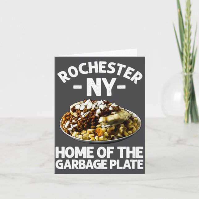 Carte Cadeau drôle de plaque de déchets de Rochester Ny  (Devant)