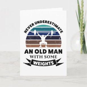 Carte Cadeau Drôle de Poids pour Vieil Homme Papa
