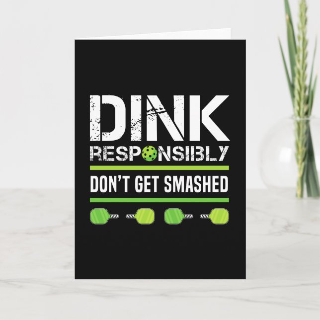 Carte Cadeau drôle de retraite Pickleball Dink (Devant)