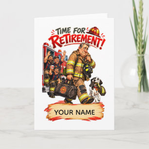 Carte Cadeau drôle de retraite pour un pompier