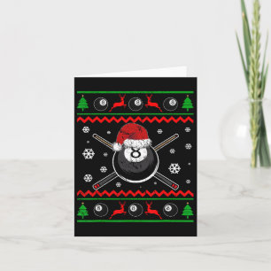 Carte Cadeau drôle de sport de billard américain Snooker