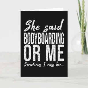Carte Cadeau drôle de sports de bodyboarding