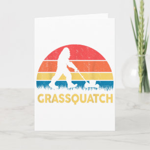 Carte Cadeau drôle de tondeuse Bigfoot Grquatch pour pap