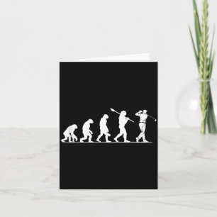 Carte Cadeau drôle d'évolution de golf pour golfeur