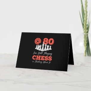 Carte Cadeau drôle pour 80 ans - Reine d'échecs de 80 an