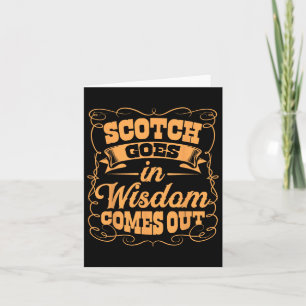 Carte Cadeau drôle pour amateur de whisky écossais Bourb
