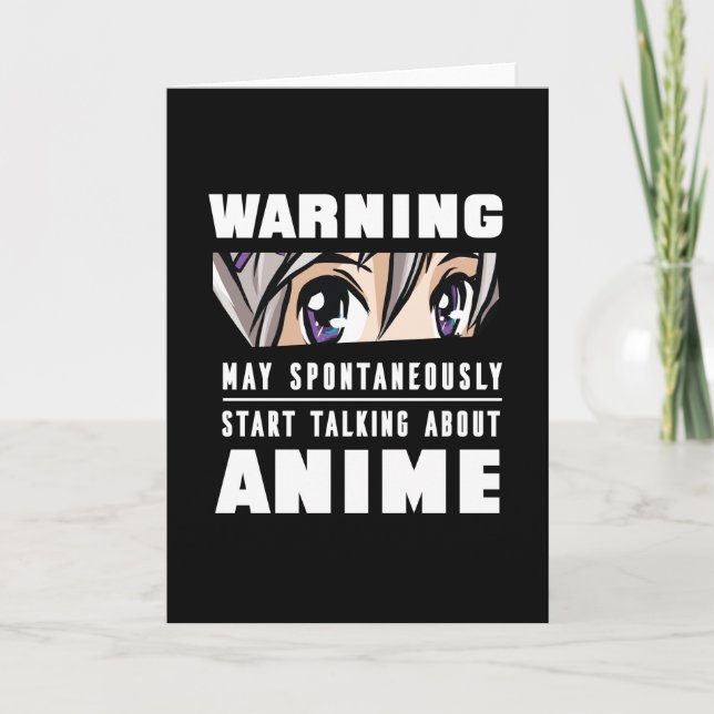 Carte Cadeau drôle pour commencer à parler d'anime (Devant)