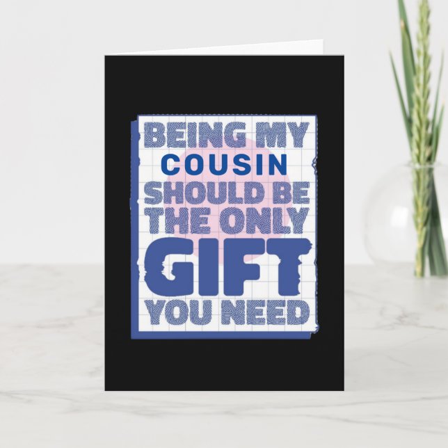 Carte Cadeau drôle pour cousin (Devant)