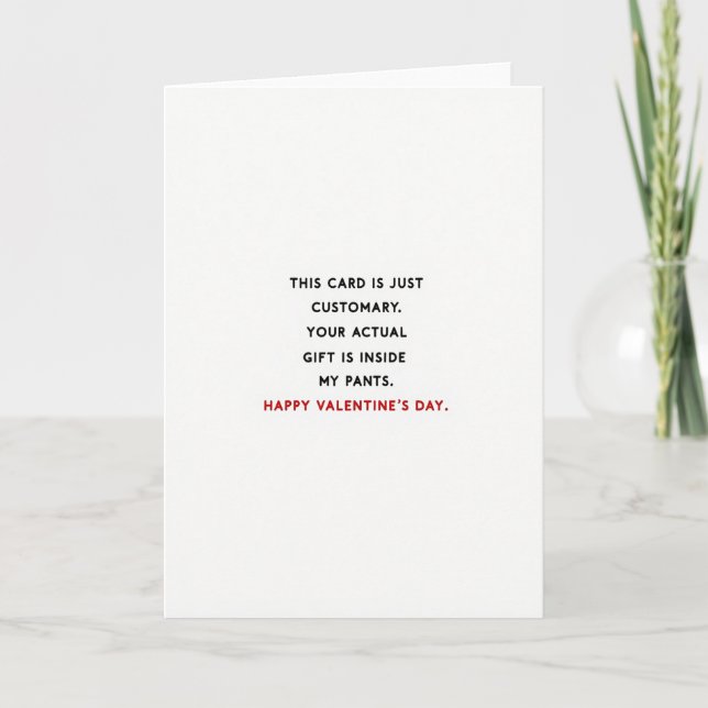 Carte cadeau drôle pour la Saint-Valentin pour adu (Devant)