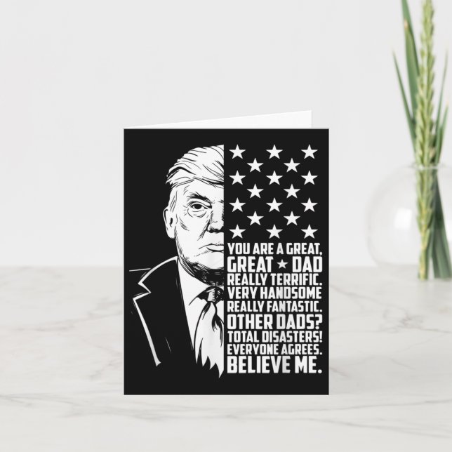 Carte Cadeau drôle pour papa Trump vous êtes un super pa (Devant)