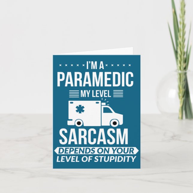 Carte Cadeau drôle pour technicien médical d'urgence (Devant)