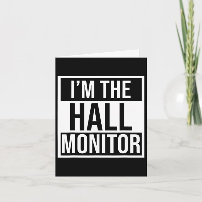 Carte Cadeau Du Moniteur Du Hall À L'Étudiant De L'École (Devant)