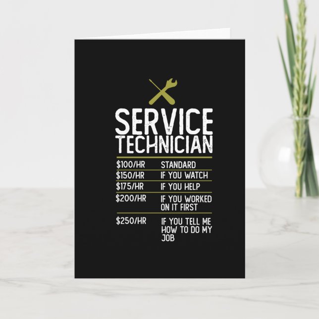 Carte Cadeau du technicien de service - Idée actuelle (Devant)