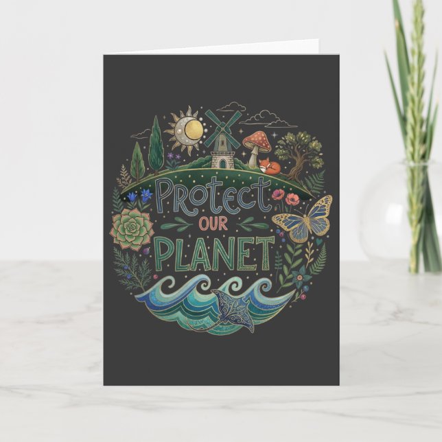 Carte Cadeau Éco-Amical Pour Amoureux de la Nature Proté (Devant)
