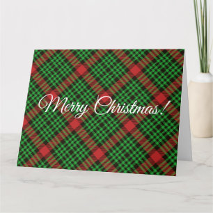 Carte Cadeau emballage rouge et vert à carreaux de Noël