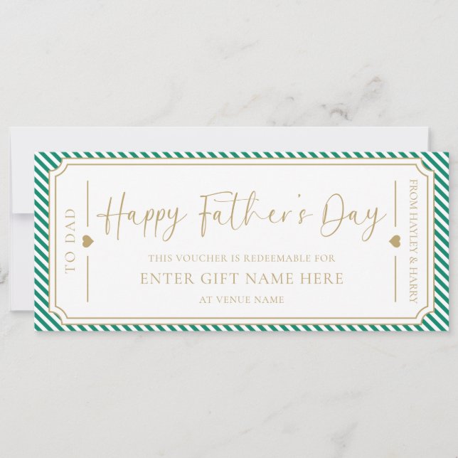 Carte cadeau Emerald Green Happy Fête des pères (Devant)