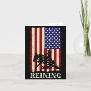 Carte Cadeau équitation drôle cheval de reining drapeau