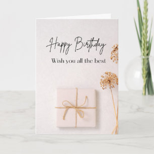 Carte Cadeau et horloges de pissenlit séché Joyeux Anniv
