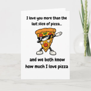 Carte cadeau et vêtements drôles de tranche de piz