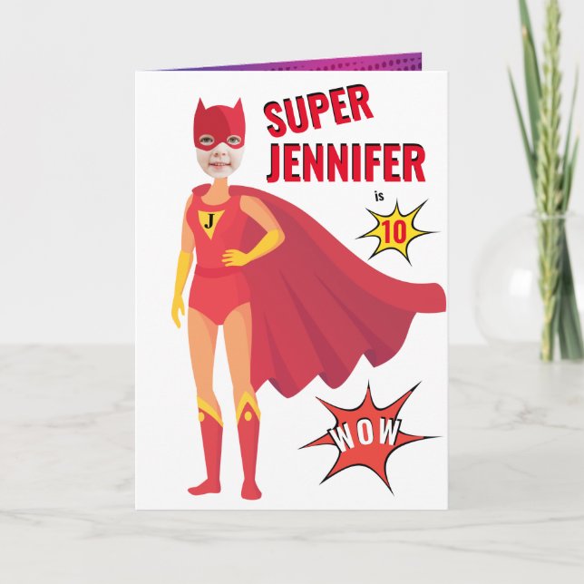 Carte Cadeau Extraordinaire Superhero Anniversaire Cadea (Devant)