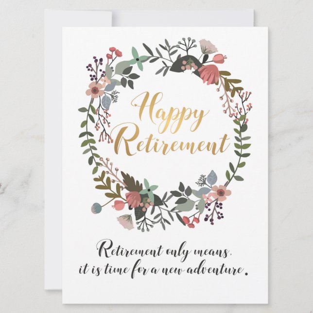 Carte Cadeau Félicitations Bonne Retraite (Devant)