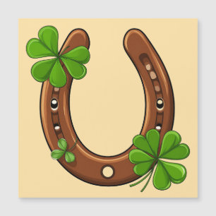 Carte cadeau fer à cheval chanceux pour la Saint-P