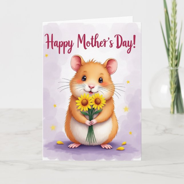 Carte Cadeau Fête des Mères Dorée (Devant)