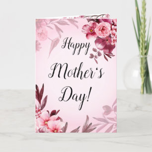 Carte Cadeau Fête des Mères Fleurie Rose Rouge Mig