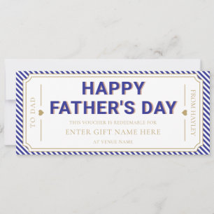 Carte Cadeau Fête des Pères Navy