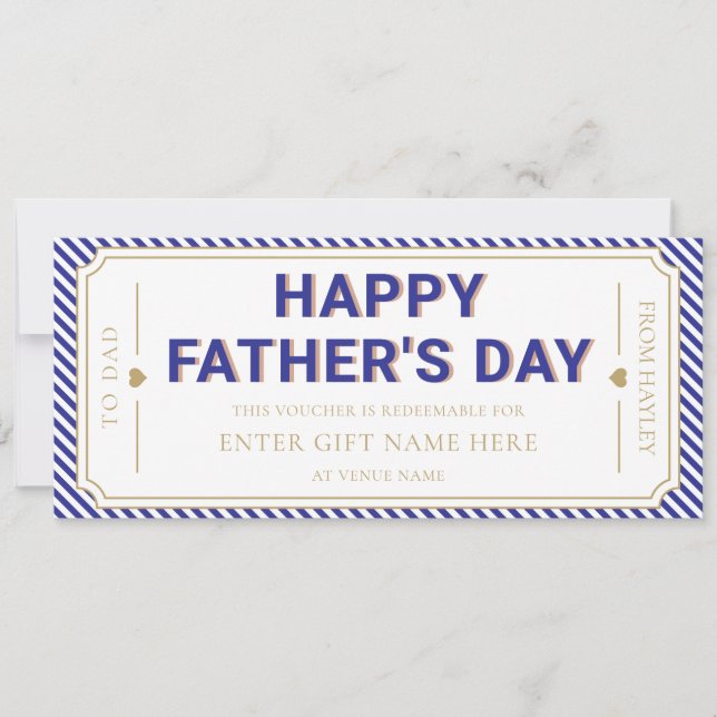 Carte Cadeau Fête des Pères Navy (Devant)