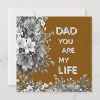 CARTE CADEAU FLEUR D'AMOUR POUR PÈRE