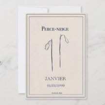 Carte cadeau fleur de naissance personnalisable 