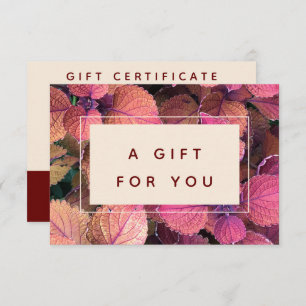 Carte cadeau florale personnalisable
