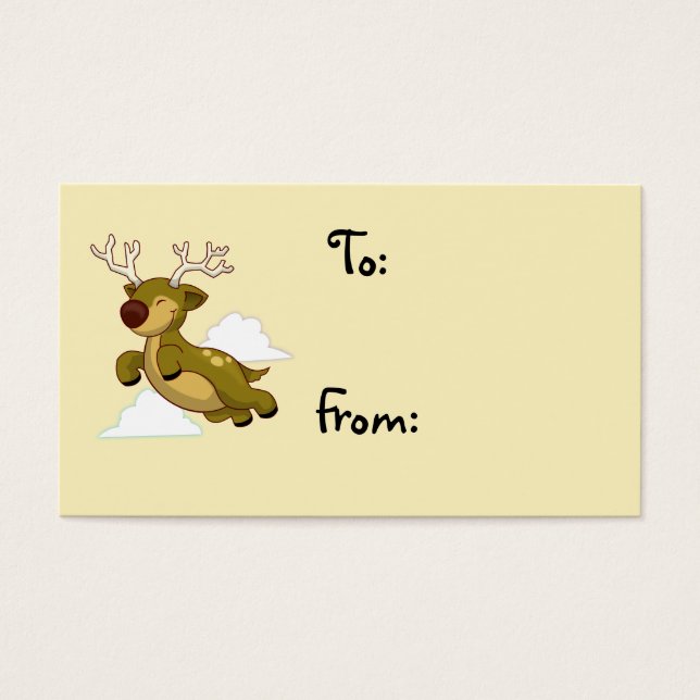 Carte cadeau Flying Christmas Reindeer (Devant)