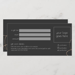 Carte cadeau Gold & Black Business