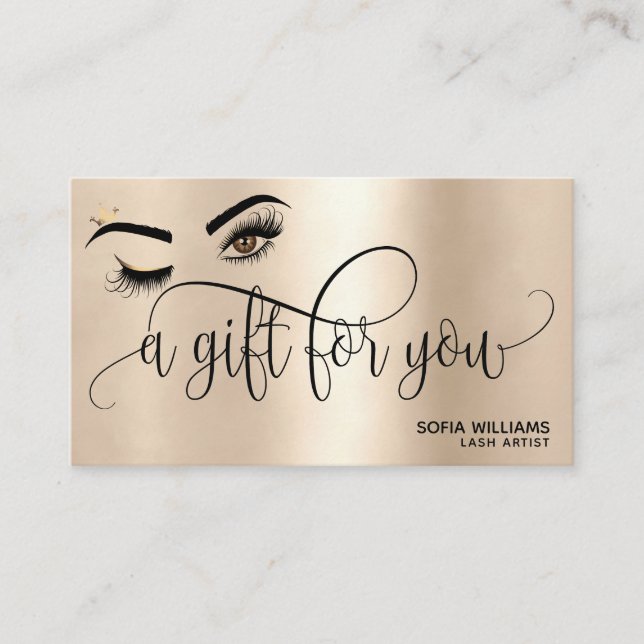 Carte cadeau Gold Maquillage Wink Eye Beauté Salon (Devant)