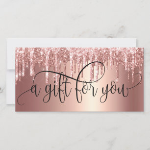Carte cadeau Gold Modern Blush Rose