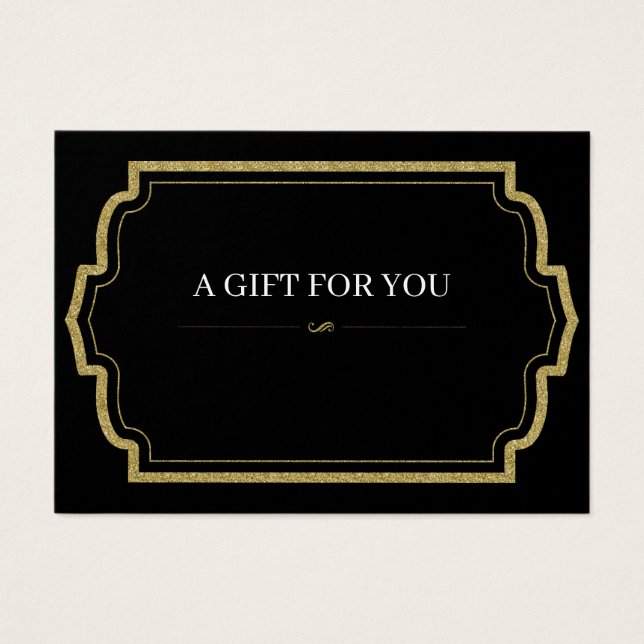 Carte cadeau Gold Parties scintillant (Devant)