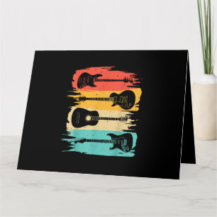 Carte Cadeau Guitare vintage Pour Hommes Musique Musique