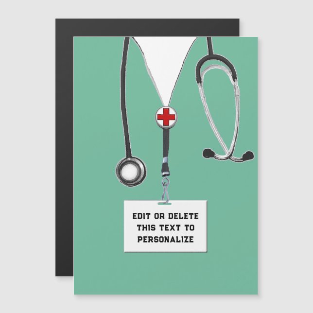 Carte cadeau infirmière personnalisée (Devant / Derrière)