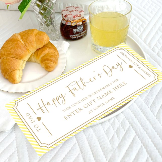 Carte cadeau Jaune Happy Fête des pères (Créateur téléchargé)
