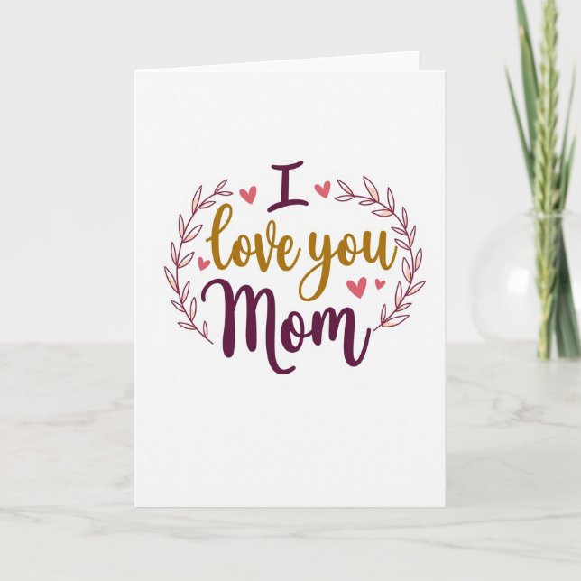 Carte Cadeau Je T'Aime Maman (Devant)