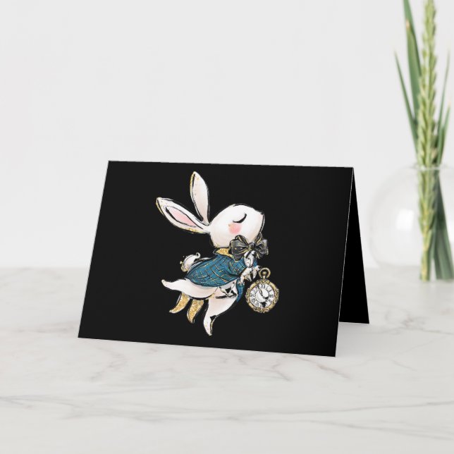 Carte Cadeau lapin | Alice Au Pays Des Merveilles Lapin  (Devant)