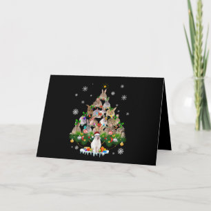 Carte Cadeau Lapin   Arbre de Noël de Lapin Mignon Neige