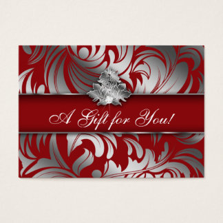 Carte cadeau Logo Xmas Elegel Bijoux Rouge Argent