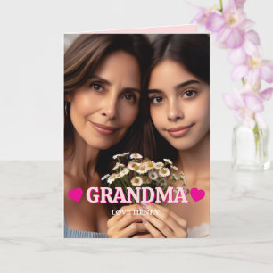 Carte Cadeau Mémorable Personnalisé avec Photo pour Gran