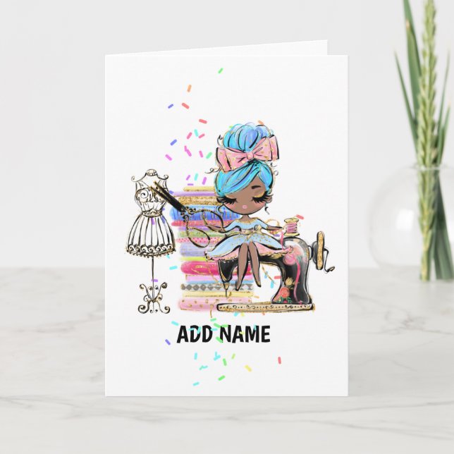 Carte Cadeau mignon pour le fabricant de vêtements, Cout (Devant)